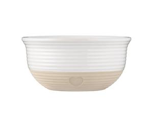 Mason Cash Rustic Charm - Cuenco para mezclar (26 cm, 3,5 l), diseño de corazón en relieve, ideal para hornear masa, pasteles, ensaladas y pastas