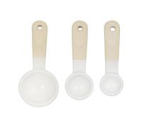 Mason Cash Rustic Charm - Juego de 4 cucharas medidoras de cerámica con elegante diseño de corazón, incluye 1 cucharada, 1 cucharadita, ½ cucharadita, ¼ cucharadita, crema, beigh