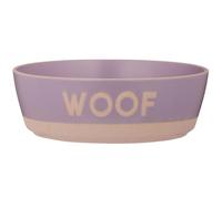 Mason Cash: Woof - Cuenco para perro, 7.9 pulgadas, 44 onzas, morado y tostado, plato de cerámica duradero para alimentos y agua, apto para microondas y lavavajillas, alimentación e hidratación de