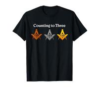 Masón Contando hasta Tres Símbolos Lodge Masonería Diseño Camiseta