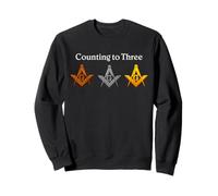 Masón Contando hasta Tres Símbolos Lodge Masonería Diseño Sudadera