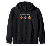 Masón Contando hasta Tres Símbolos Lodge Masonería Diseño Sudadera con Capucha