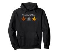 Masón Contando hasta Tres Símbolos Lodge Masonería Diseño Sudadera con Capucha