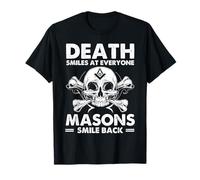Masón Cráneo Cita Muerte Sonrisas Mason Humor Masonería Camiseta