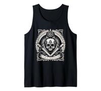 Masón Masón, Calavera Cuadrado y Brújula Masón / Masónico Camiseta sin Mangas