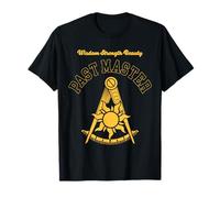 Mason Past Master Sun Luz Masónica Sabiduría Fuerza Belleza Camiseta