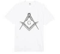 Masón Símbolo Escuadra y Compás Gran Logia Masónica Comfort Colors Adult Heavyweight T-Shirt