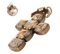 Masonic Cross Pendant - Small Vintage Charm, Transformative Necklace with Detailed Design, Symbolic Jewelry, Elegant Accessory, Spiritual Ornament for Men Friend Women Brotherhood Holiday Birthday