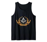 Masonic_symbol con "Artful_wreath and Stairs of Journey" S&C Camiseta sin Mangas