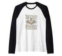 Masonic_Symbol con Beyond The_Rituals, Masonic_Virtues S&C Camiseta Manga Raglan