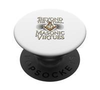 Masonic_Symbol con Beyond The_Rituals, Masonic_Virtues S&C PopSockets PopGrip Adhesivo