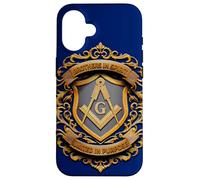 Masonic_Symbol con Brothers in_Spirit, United in_Purpose Carcasa para iPhone 16