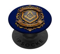 Masonic_Symbol con Brothers in_Spirit, United in_Purpose PopSockets PopGrip Adhesivo