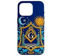 Masonic_Symbol con Crescent_Moon y Masonic Pols S&C Carcasa para iPhone 16 Pro