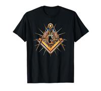 Masonic_symbol con "Masonic-Lodge Buildings_Silhouette" S&C Camiseta