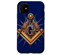 Masonic_symbol con "Masonic-Lodge Buildings_Silhouette" S&C Carcasa para iPhone 11