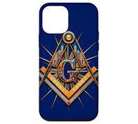 Masonic_symbol con "Masonic-Lodge Buildings_Silhouette" S&C Carcasa para iPhone 12 mini