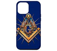 Masonic_symbol con "Masonic-Lodge Buildings_Silhouette" S&C Carcasa para iPhone 12 Pro Max