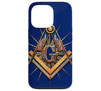 Masonic_symbol con "Masonic-Lodge Buildings_Silhouette" S&C Carcasa para iPhone 13 Pro