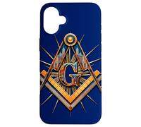 Masonic_symbol con "Masonic-Lodge Buildings_Silhouette" S&C Carcasa para iPhone 16 Plus