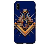 Masonic_symbol con "Masonic-Lodge Buildings_Silhouette" S&C Carcasa para iPhone XS Max