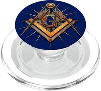 Masonic_symbol con "Masonic-Lodge Buildings_Silhouette" S&C PopSockets PopGrip para MagSafe