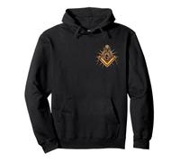 Masonic_symbol con "Masonic-Lodge Buildings_Silhouette" S&C Sudadera con Capucha