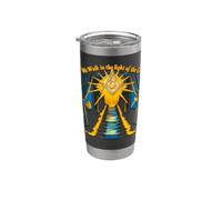 Masonic_symbol con "We Walk_in the Light of G" Masonic_s & c Vaso térmico de acero inoxidable de doble pared