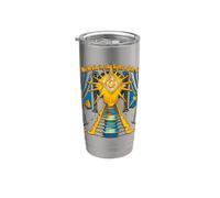 Masonic_symbol con "We Walk_in the Light of G" Masonic_s & c Vaso térmico de acero inoxidable de doble pared