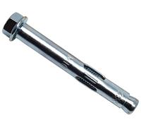 MASONMATE MAMSAM1077 - Anclaje de manga de tuerca hexagonal M10 x 77 mm (50) pernos, color plateado