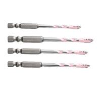 Masonry Drill Bit, Serrated Eccentric Bits Set of Four, Compact Design Multi Purpose High Strength, Wood and Ceramic Drill for Glass, Drywall, Metal, Steel, Porcelain, Concrete