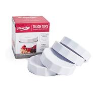 Masontops Tough Tops - Tapa de tarro Mason de boca regular - Blanco - Tapas de rosca de plástico BPA - Cubiertas reutilizables duraderas para tarros