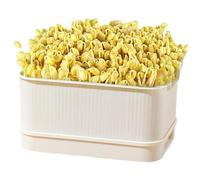 Masoog Bandeja para Germinación De Semillas Y Brotes | Germinador Sin Tierra con Tapa | Cultivador De Hierba De Trigo | para El Crecimiento, Siembra Y Cultivo De Frijoles, Guisantes Y Hierba De Trigo