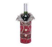 Masoog Navideña para Botellas de Vino - Tejido Decorativo de Punto - Protectora para Vino Hecha a Mano,para Hogar Fiestas Navideñas Salon Cocina Bar Tienda