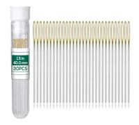 MASPHY 30 agujas de coser, agujas de ojos grandes de 4 cm, juego de agujas de bordar, agujas romas de ojos grandes con botella transparente para coser a mano, lana, cuero, artesanía