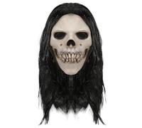 Masque de miedo: máscara de vestuario aterrador para la fiesta de Halloween | Masca de demonio de pesadilla, ropa de cara espeluznante fantasma, máscara de cosplay de terror, tapa de cara de monstruos