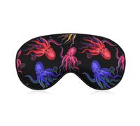 Masque de sommeil pour les yeux, cache-yeux, masque de sommeil confortable para les voyages en avion, le yoga, la sieste, pieuvre trippante