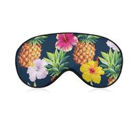 Masque de sommeil pour les yeux, cache-yeux, masque de sommeil confortable para les voyages en avion, le yoga, la sieste, pins hawaiens et fleurs d'hibiscus