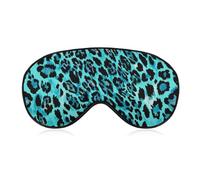 Masque de sommeil pour les yeux, cache-yeux, masque de sommeil confortable para les voyages en avion, le yoga, la sieste, imprimé léopard bleu guépard et noir