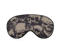 Masque de sommeil pour les yeux, cache-yeux, masque de sommeil confortable para les voyages en avion, le yoga, la sieste, motive tête de mort cool