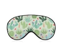Masque de sommeil pour les yeux, cache-yeux, masque de sommeil confortable para les voyages en avion, le yoga, la sieste, les cactus et les succulent Plants