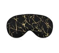 Masque de sommeil pour les yeux, cache-yeux, masque de sommeil confortable para les voyages en avion, le yoga, la sieste, textura marbrée dorée et marbre noir