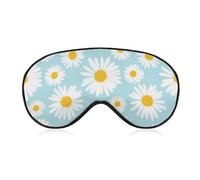 Masque de sommeil pour les yeux, cache-yeux, masque de sommeil confortable para les voyages en avion, le yoga, la sieste, flores de marguerites bleu ciel