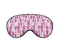 Masque de sommeil pour les yeux, cache-yeux, masque de sommeil confortable para les voyages en avion, le yoga, la sieste, rubans roses de sensibilización au cancer du sein