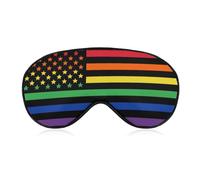 Masque de sommeil pour les yeux, cache-yeux, masque de sommeil confortable para les voyages en avion, yoga, sieste, drapeau américain noir arc-en-ciel, fierté LGBT
