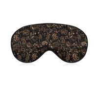 Masque de sommeil pour les yeux, cache-yeux, masque de sommeil confortable para les voyages en avion, yoga, sieste, motive cachemire marron et noir