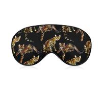 Masque de sommeil pour les yeux, cache-yeux, masque de sommeil confortable para les voyages en avion, yoga, sieste, motive tigre et chat à rayures aquarelles