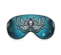 Masque de sommeil pour les yeux, cache-yeux, masque de sommeil confortable para les voyages en avion, yoga, sieste, motive gothique, papillon, crâne mort, lune