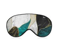 Masque de sommeil pour les yeux, cache-yeux, masque de sommeil confortable para les voyages en avion, yoga, sieste, peinture aquarelle abstraite, or, bleu, turquesa, noir, blanc, gris, mármol