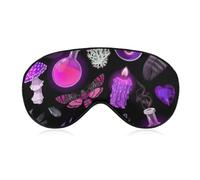 Masque de sommeil unisexe doux, sangle réglable pour voyage en avion, masque de sommeil pour les yeux, masque de sorcière gothique magique for les yeux, pour le yoga, la sieste en avion